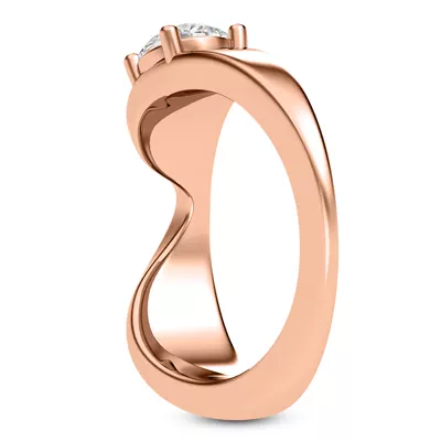 Yang Modern Solitaire Engagement Ring