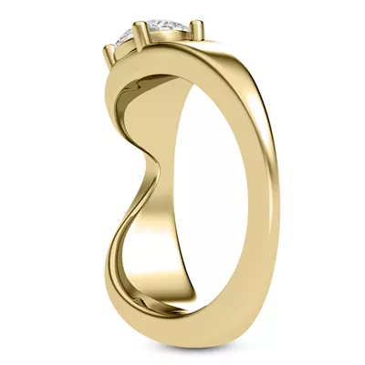 Yang Modern Solitaire Engagement Ring