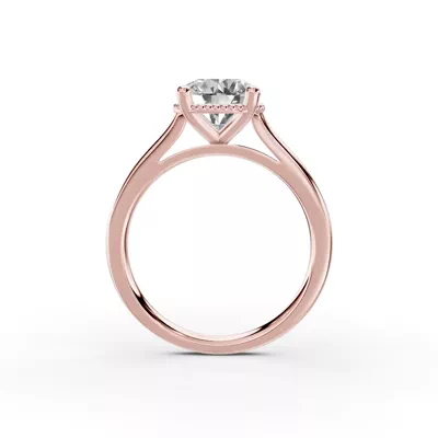 Ravenna Milgrain Halo Solitaire Engagement Ring (1.8mm)