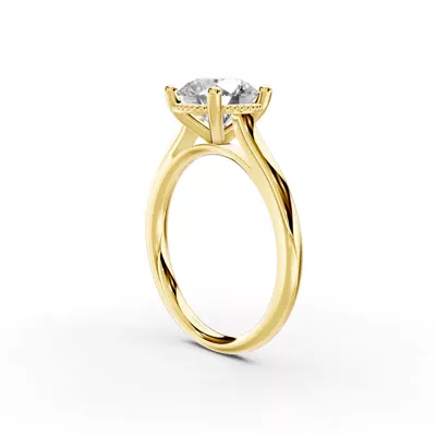 Ravenna Milgrain Halo Solitaire Engagement Ring (1.8mm)
