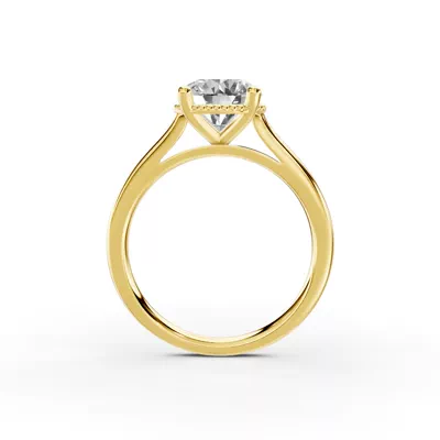 Ravenna Milgrain Halo Solitaire Engagement Ring (1.8mm)