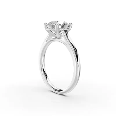 Ravenna Milgrain Halo Solitaire Engagement Ring (1.8mm)