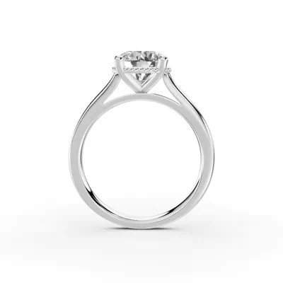 Ravenna Milgrain Halo Solitaire Engagement Ring (1.8mm)