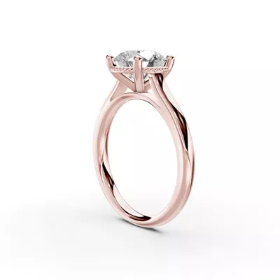 Ravenna Milgrain Halo Solitaire Engagement Ring (2.0mm)