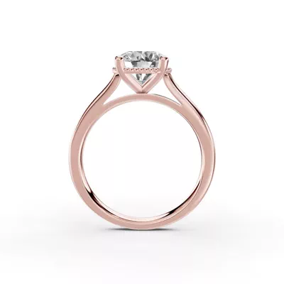 Ravenna Milgrain Halo Solitaire Engagement Ring (2.0mm)