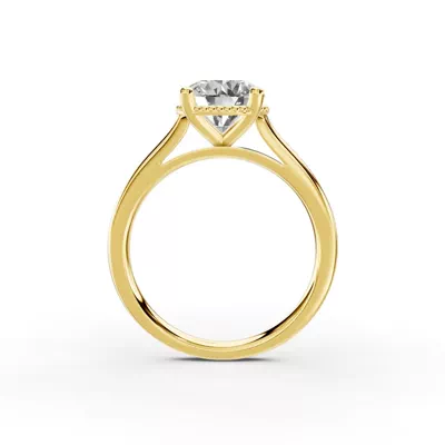 Ravenna Milgrain Halo Solitaire Engagement Ring (2.0mm)