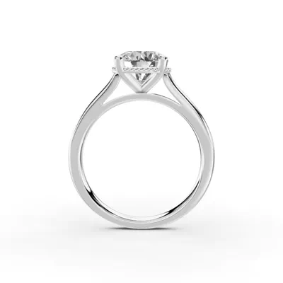 Ravenna Milgrain Halo Solitaire Engagement Ring (2.0mm)