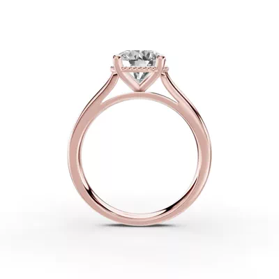 Ravenna Milgrain Halo Solitaire Engagement Ring (2.5mm)