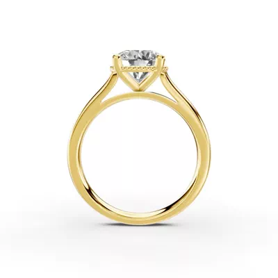 Ravenna Milgrain Halo Solitaire Engagement Ring (2.5mm)