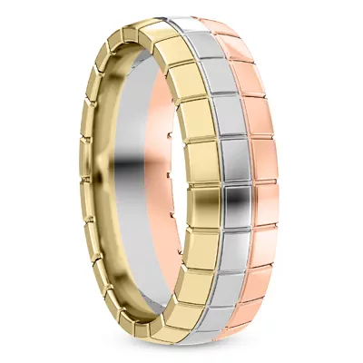 Tri-Color Grid-Pattern Band (6mm)