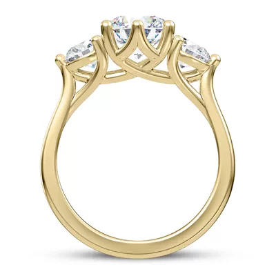Bryn Trellis Three-Stone Lab Engagement Ring