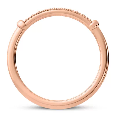 Solaris Beaded Curved Diamond Band