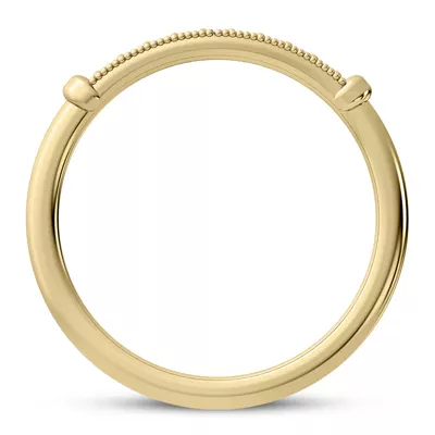 Solaris Beaded Curved Diamond Band