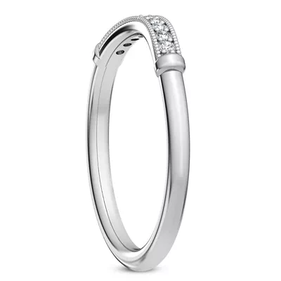 Solaris Beaded Curved Diamond Band