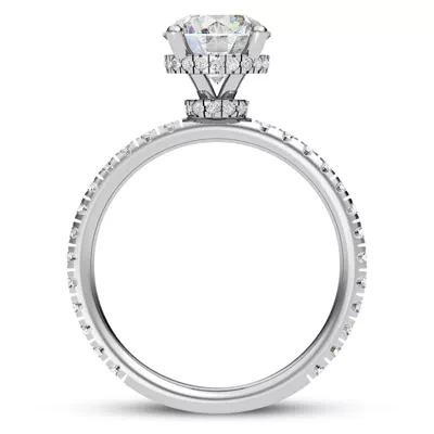 Faye Double Hidden Halo Pave Lab Engagement Ring