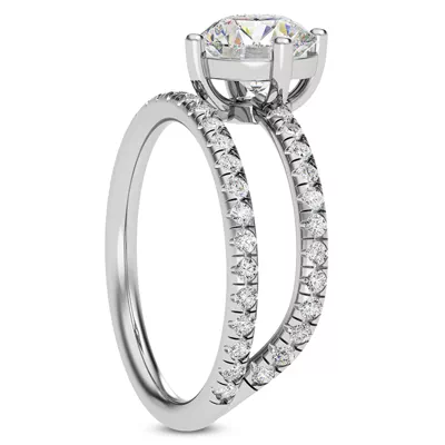 Fete Floating Diamond Engagement Ring