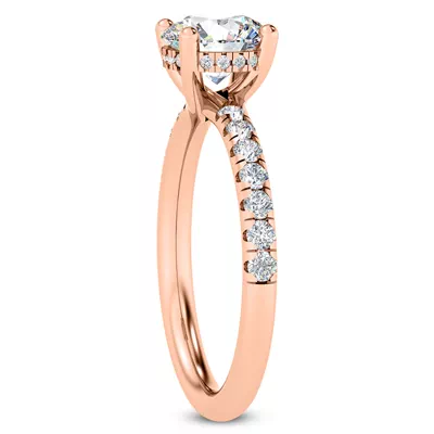 Cache Hidden Halo Trellis Pave Engagement Ring