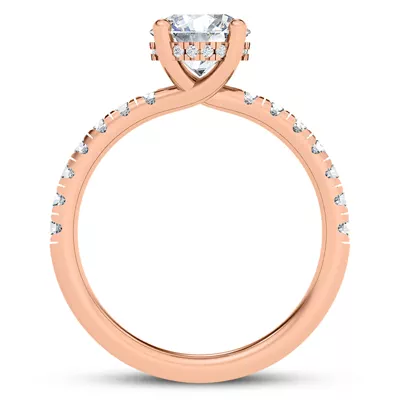 Cache Hidden Halo Trellis Pave Engagement Ring