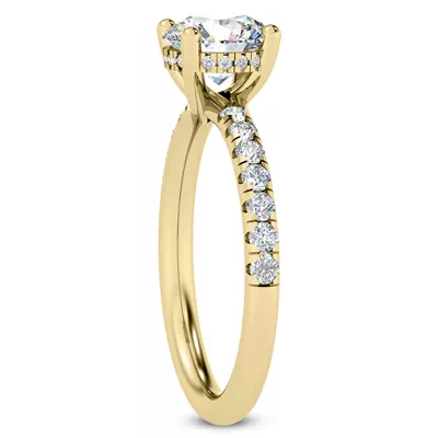 Cache Hidden Halo Trellis Pave Engagement Ring