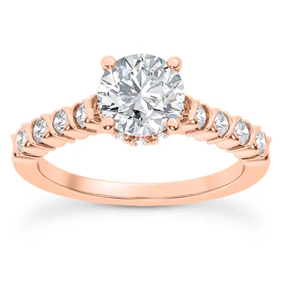Rave XO Hidden Halo Engagement Ring