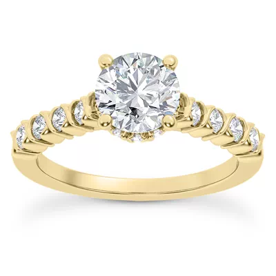 Rave XO Hidden Halo Engagement Ring