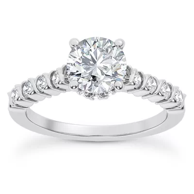 Rave XO Hidden Halo Engagement Ring