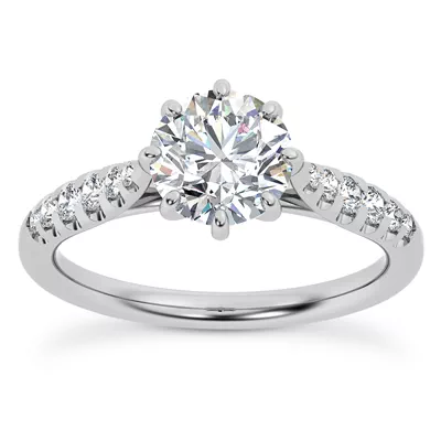 Pau 8 Prong Engagement Ring