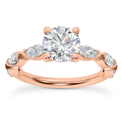Pala Marquise Lab Engagement Ring