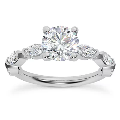 Pala Marquise Lab Engagement Ring