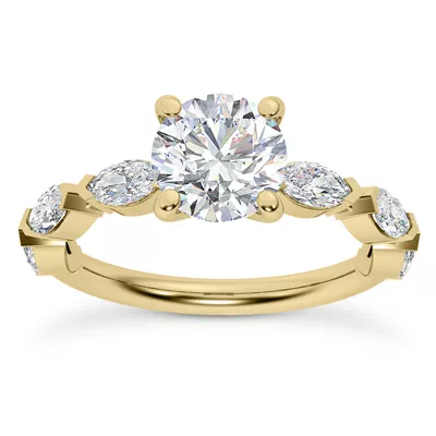 Pala Marquise Lab Engagement Ring
