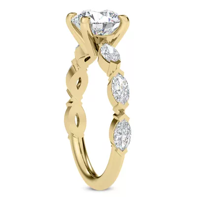 Pala Marquise Lab Engagement Ring