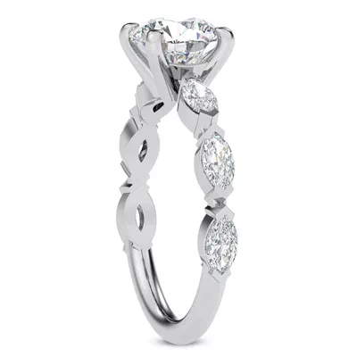 Pala Marquise Lab Engagement Ring