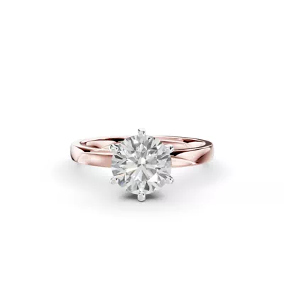 Boda Six Prong 2mm Comfort Fit Engagement Ring