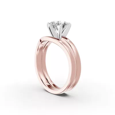 Boda Six Prong 2mm Comfort Fit Engagement Ring