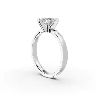 Boda Six Prong 2mm Comfort Fit Engagement Ring