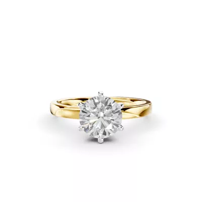 Boda Six Prong 2mm Comfort Fit Engagement Ring