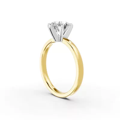 Boda Six Prong 2mm Comfort Fit Engagement Ring