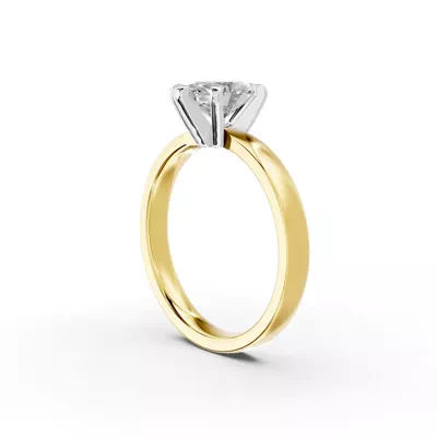 Boda Six Prong 2mm Comfort Fit Engagement Ring