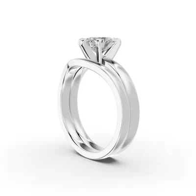 Boda Six Prong 2mm Comfort Fit Engagement Ring