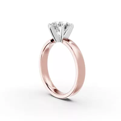 Boda Six Prong 3mm Comfort Fit Engagement Ring
