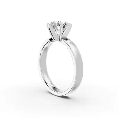 Boda Six Prong 3mm Comfort Fit Engagement Ring