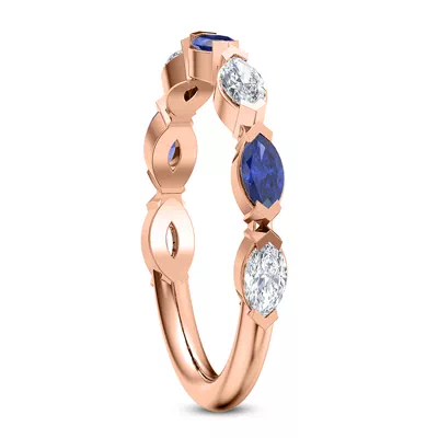 Ocean Sapphire And Diamond Band