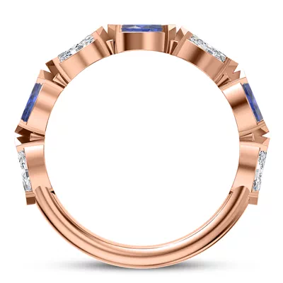 Ocean Sapphire And Diamond Band