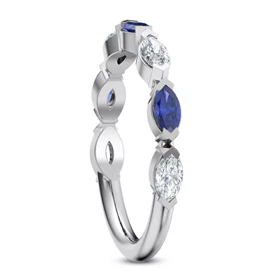 Ocean Sapphire And Diamond Band