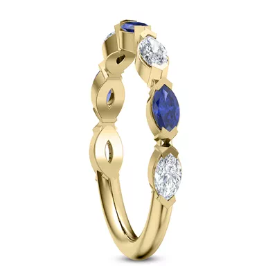 Ocean Sapphire And Diamond Band