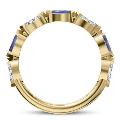 Ocean Sapphire And Diamond Band