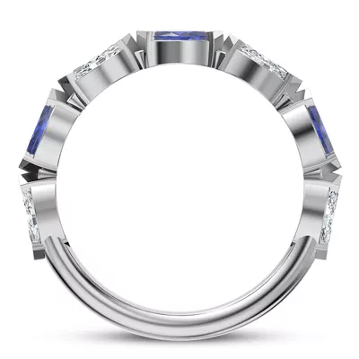 Ocean Sapphire And Diamond Band
