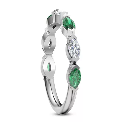 Clora Emerald And Diamond Band