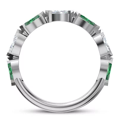 Clora Emerald And Diamond Band