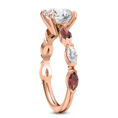 Adamina Ruby And Diamond Engagement ring